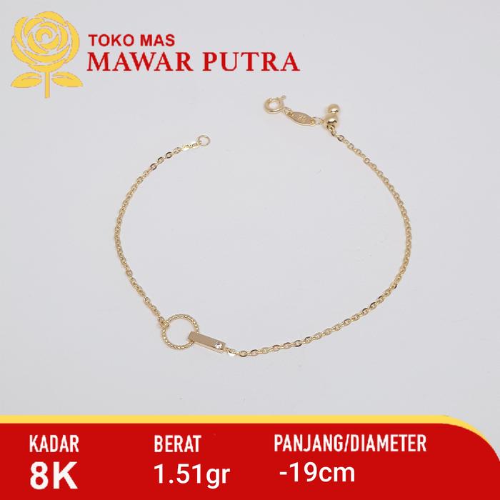 Gelang Rantai serut UBS Gold Milliemolly 8K 375