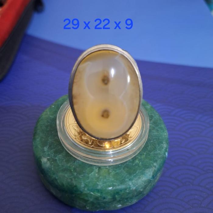 Batu combong angka 8 Angka keberuntungan Uk 29 x 22 x 09 Batu combong tiga Tembus senter Buat pemani