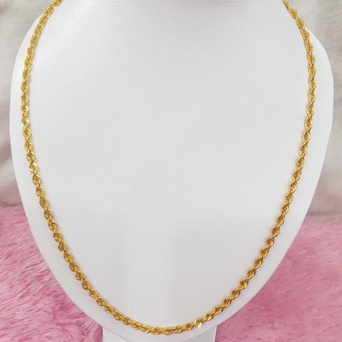 KL137J455J Kalung model plintir korea emas kuning asli 9.950gr 69,7cm 70% 16K