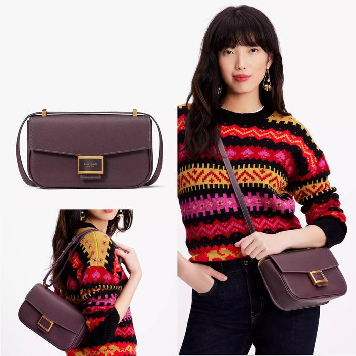 Katy Flap Small Crossbody Deep Cherry DB Ori
