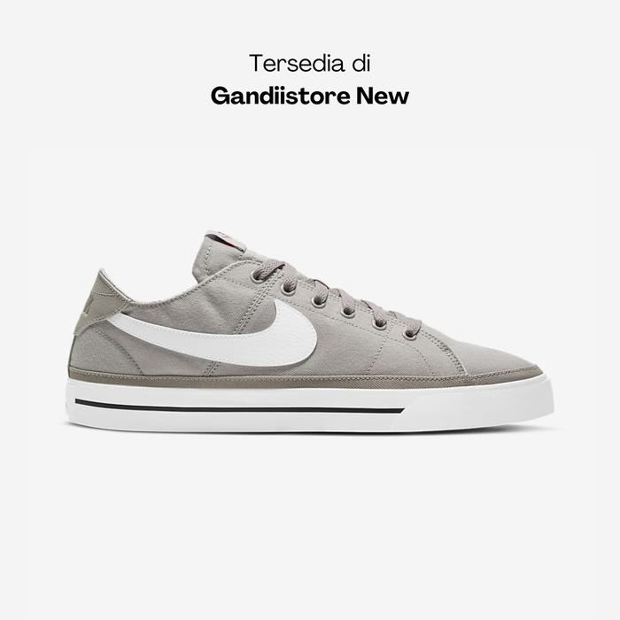 Sepatu Sneakers Pria Nike Court Legacy Suede DH0956 002 Grey Stone Men