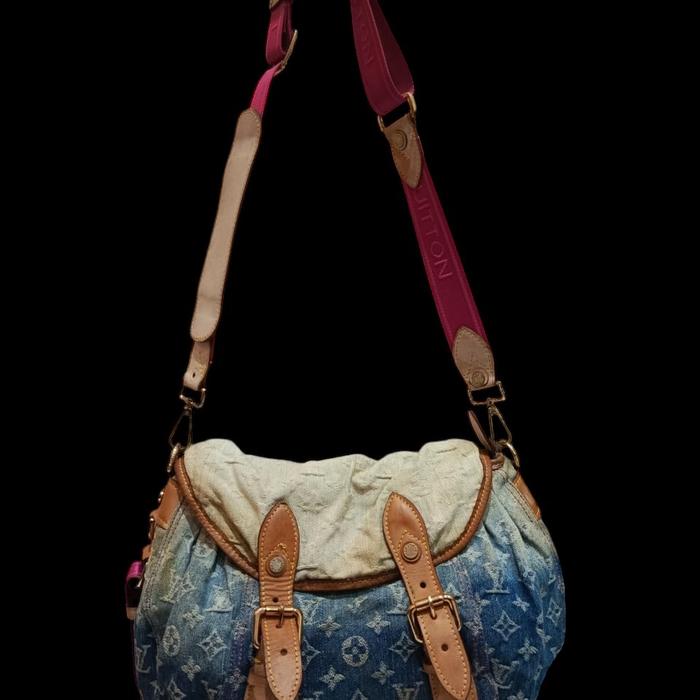 Preloved tas Lv denim vintage
