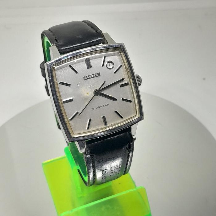 Jam tangan pria vintage Citizen Tank Auto Dater COMPACT AUD5 2906 Y