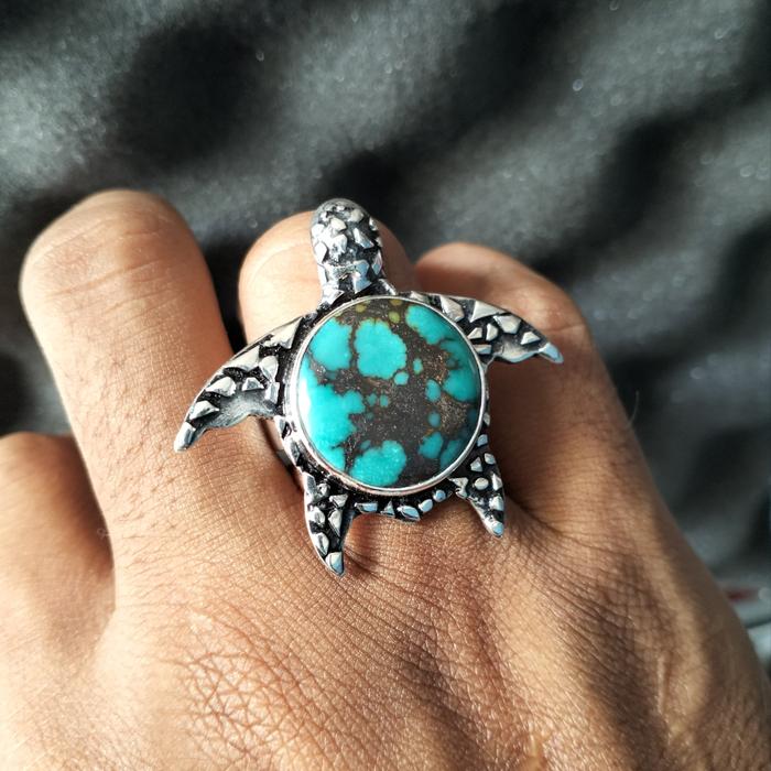 Pirus Hubey Hubei hubai pirus biru perak handmade uk 18 pirus Xinjiang natural turquoise pirus Tibet