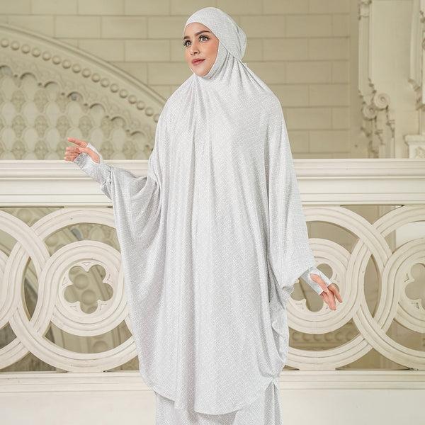 Mukena BUTTONSCARVES Lacorde Prayer Robe - White