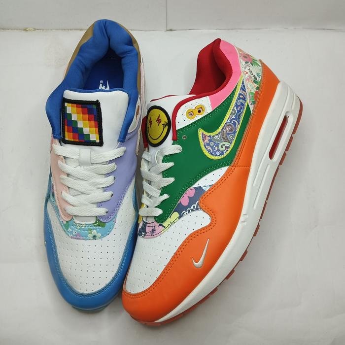 RARE!! Nike Air Max 1 x J Balvin Authentic Original 100% Costum Sneakers Casual Pria Wanita Unisex M