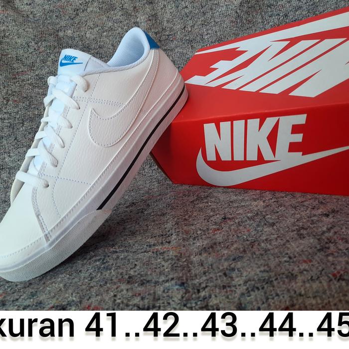 sepatu casual pria sneaker nike original asli putih polos