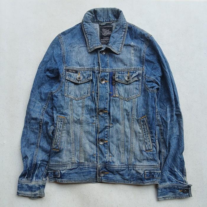 trucker jacket denim Karl kani original not uniqlo.