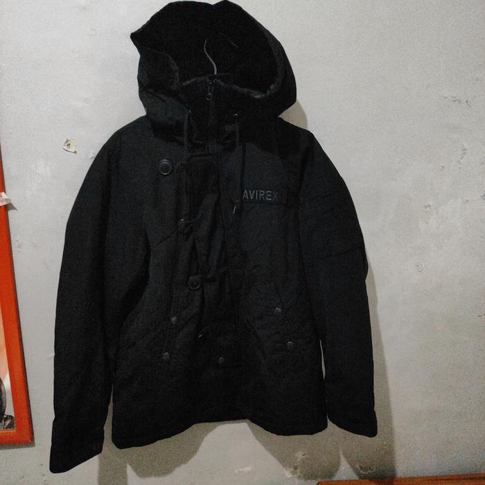 Jaket parka avirex hitam pekat