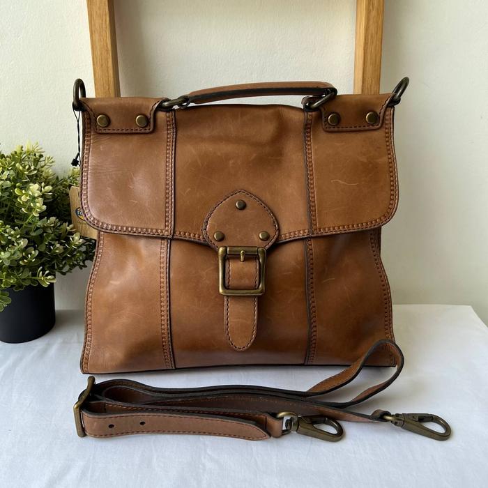 tas wanita fossil vrv flap pecan mm