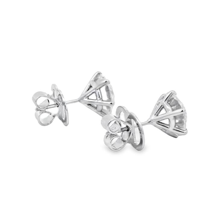 TDA Gold Martini Setting for Round Diamond Solitaire Earrings Anting Rangka Emas Asli