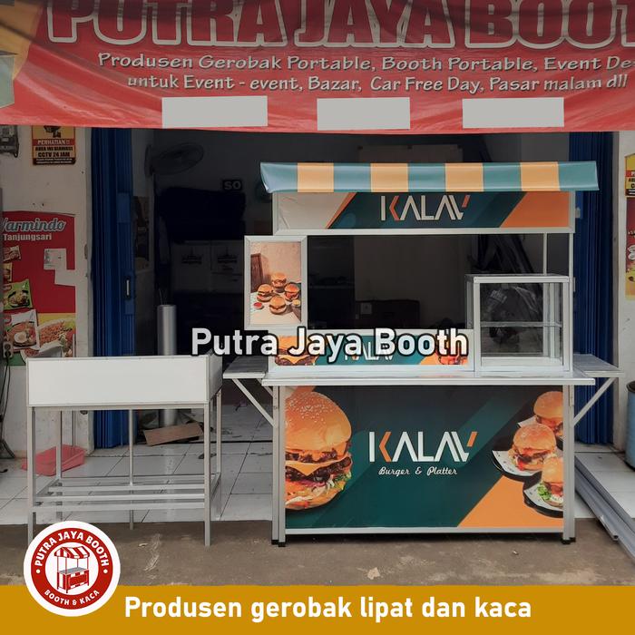 Booth Portable P. 150 L.80 T.80 + Meja Kompor + Etalase Kotak