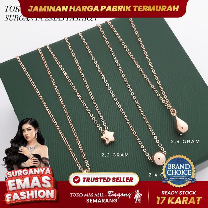 KALUNG FASHION KOREA 17K/750-ASLI BAGONG GOLD BAGONG EMAS