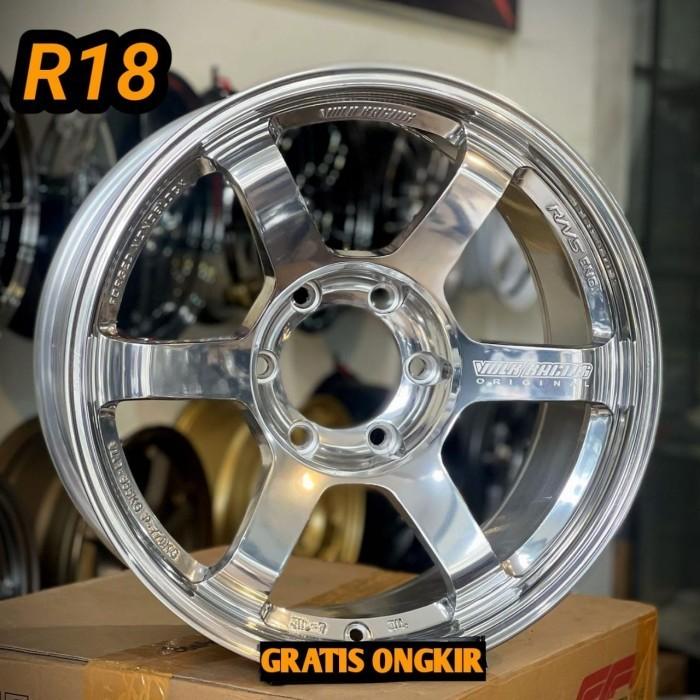 velg mobil r18 lebar 9 TE37 HIGH POLISH velg ring 18 fortuner triton pajero hilux