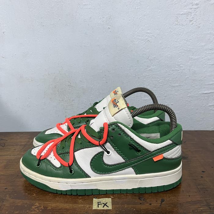 Sepatu second branded nike sb low off white pine green size 36