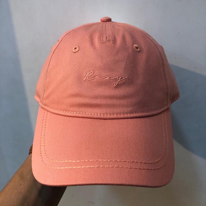 topi wanita roxy original dear believer logo snapback pink new