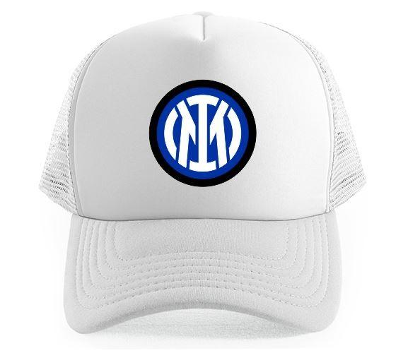 Topi Intermilan New Logo Italia Serie A Trucker Sepak Bola Club Inter - Putih