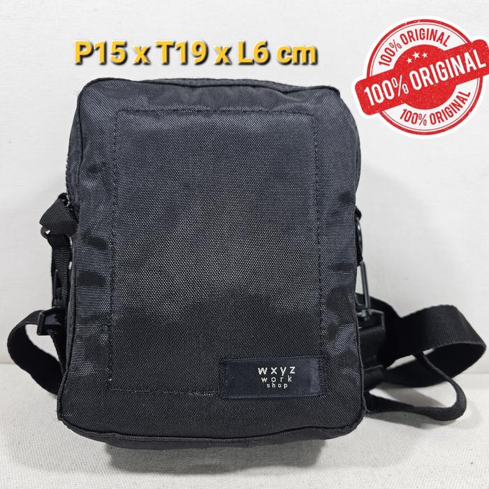 Yohji Yamamoto Y3 WXYZ work shop original japan shoulder sling crossbody bag black unisex tas selemp