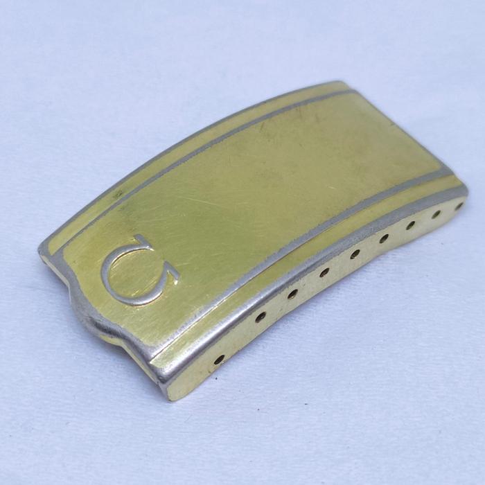Omega clasp buckle bracelet gold original vintage swiss watch kunci pengait rantai jam tangan antik 