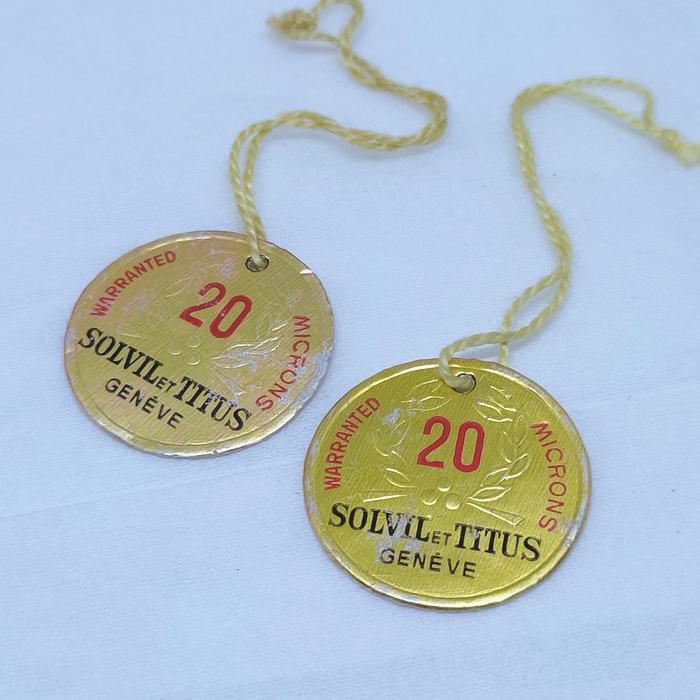Solvil et Titus hang tag gantungan label merk jam tangan antik titus gold part accessories arloji la