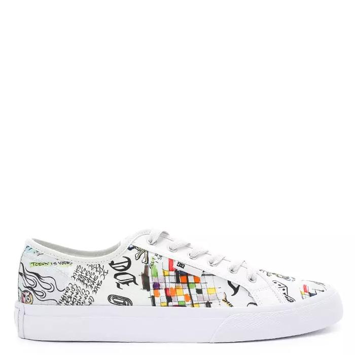 DC - SEPATU SNEAKERS PRIA ORIGINAL - Manual Txse White/White Print