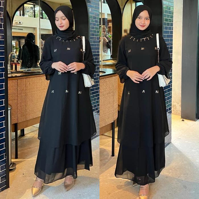Dress Kurung Malaysia Cantik Gamis Malaysia Anggun Set Baju Kurung Malaysia