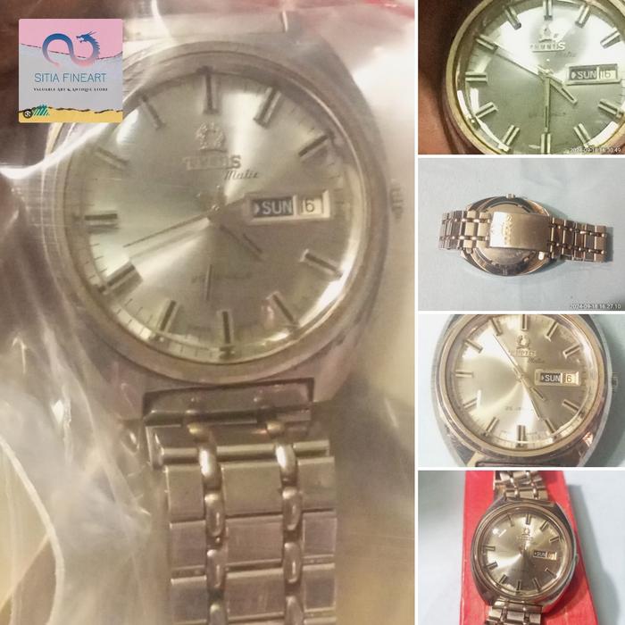 Jam Tangan mewah Classic Vintage TITUS MATIC 25 Jewels Automatic otomatis - NOS &  MINTS condition -