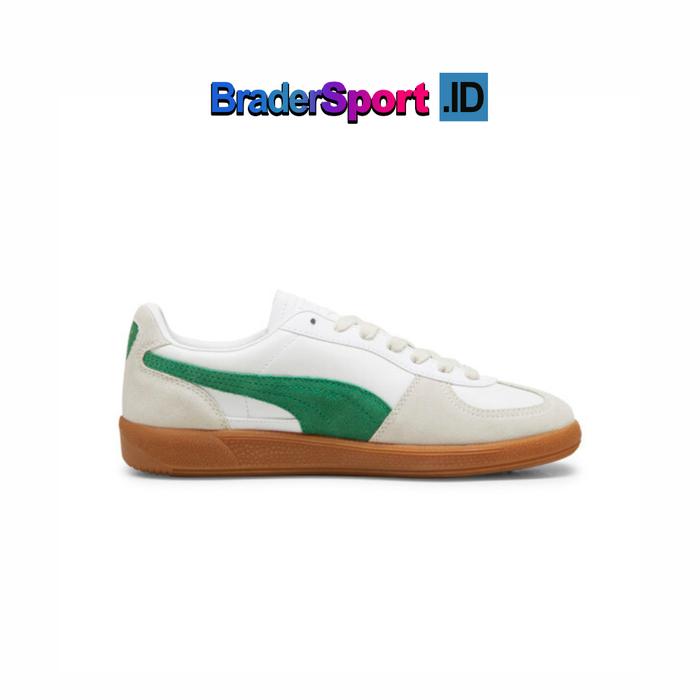Sepatu Sneakers Puma Palermo Leather White Green Original