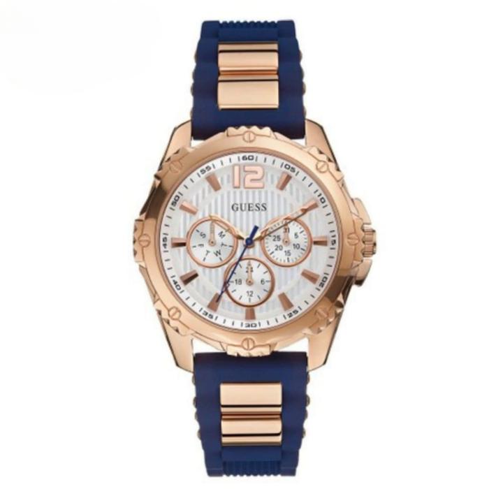Jam Tangan Wanita Guess W0325L3 W0325L8 Strap Rubber Blue