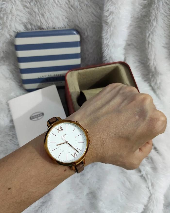 Jam tangan fossil hybrid Q Annete with custom strap