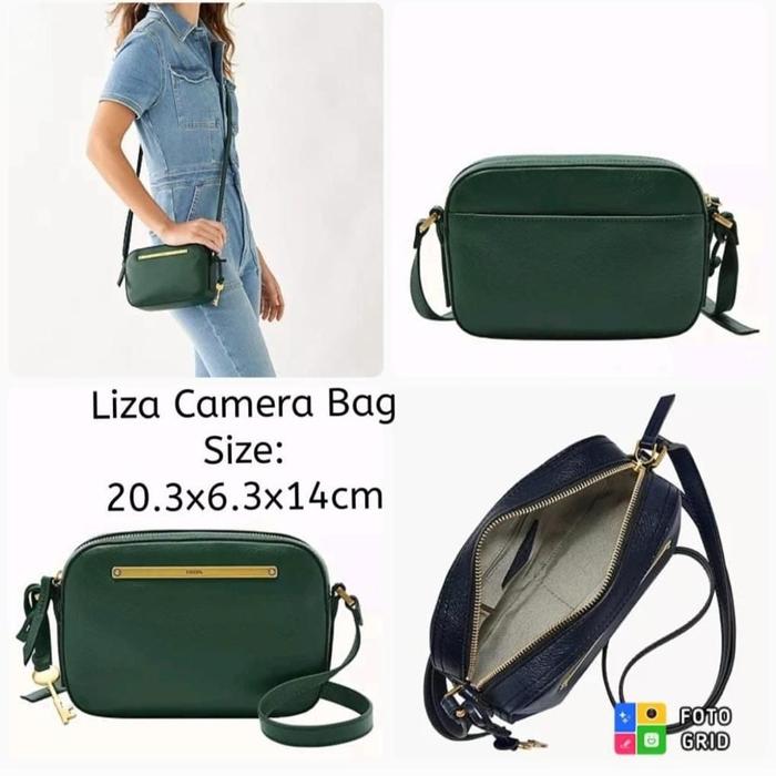 Fossil Liza Camera Bag Crossbody Pine Green