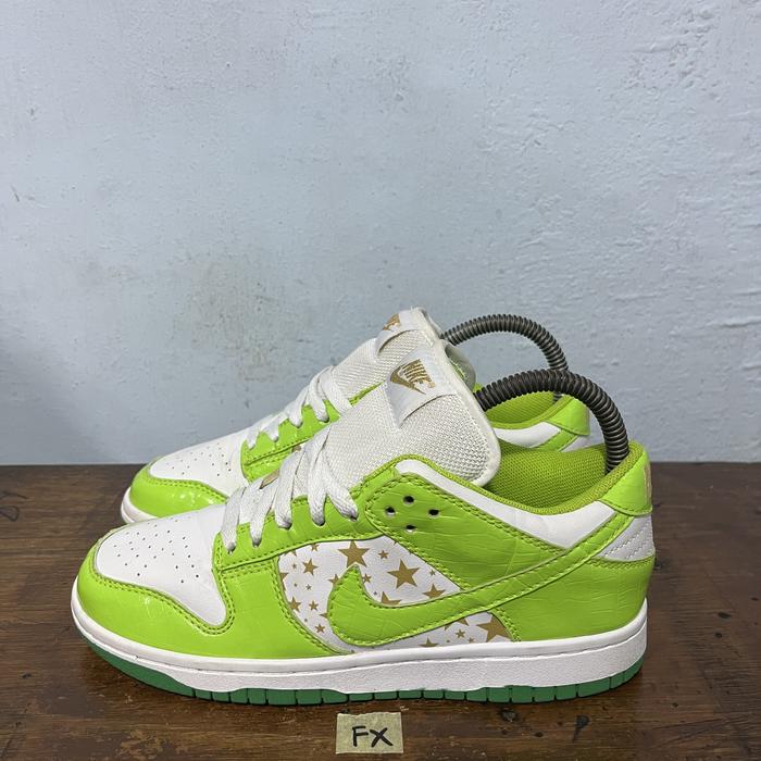 Sepatu second branded nike sb supreme star green size 36