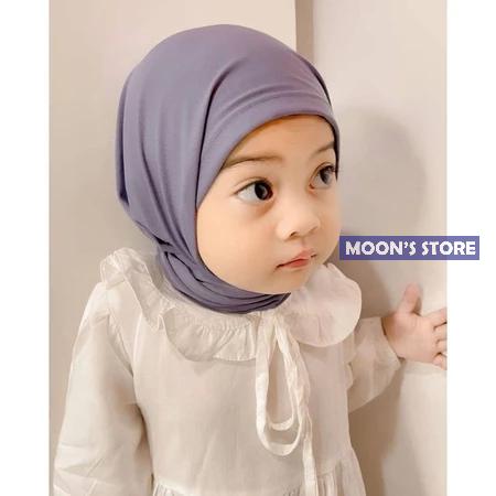 BARU! Hijab Segitiga Instan Anak Variasi Warna Polos Bahan Jersey Spandex Premium V1