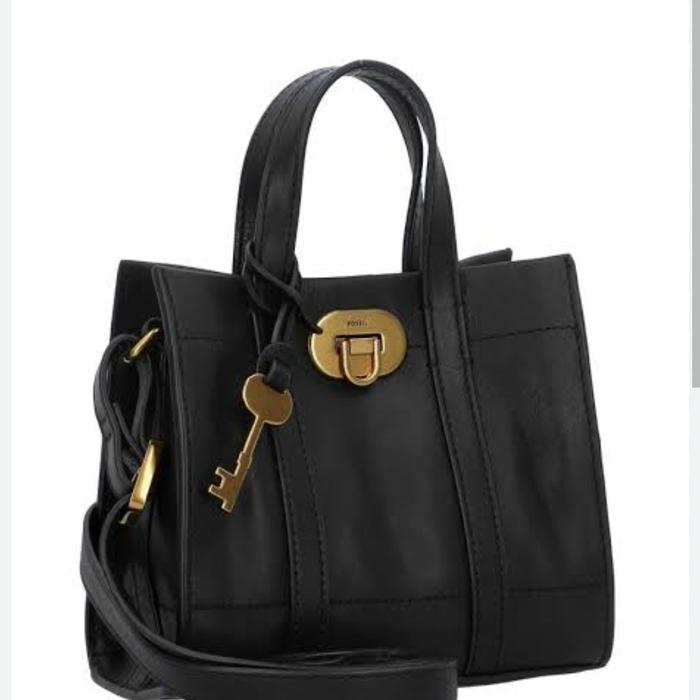 Tas Wanita Original Fossil Carmen Mini Satchel Crossbody Bag Black