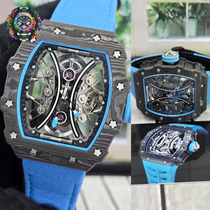 Dr.Jam RM RM53 53-01 REAL TOURBILLON CARBON LIGHT BLUE JBF