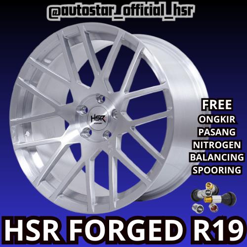 VELG HSR FORGED RFG HRN MH HSR R19 LEBAR 9/10 PCD 5X112 ET32/39 POLISH PAS BUAT MOBIL Audi A, Q, R, 