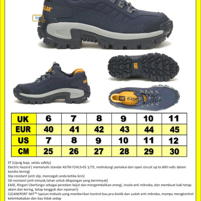 Sepatu Safety Caterpillar Invader ST Eclipse Import Original