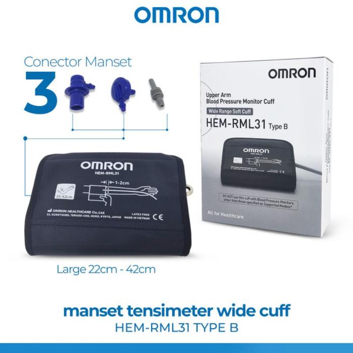 Manset Omron Jumbo Universal / Manset Tensimeter Digital Omron HEM-RML 31 / Manset Jumbo Universal