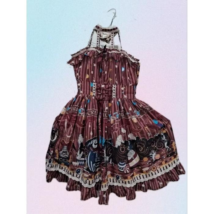 Lolita Dress Magic Tea Party, Gaun Lolita Vintage Preloved