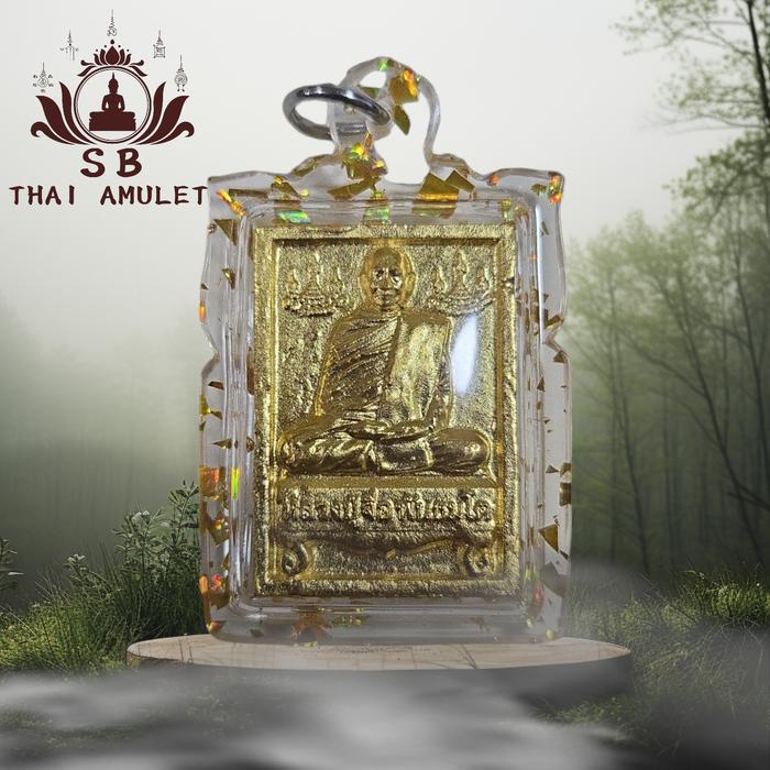 Thailand Amulet LP Chue Lang Sivali Gold Plated - LP Chue Phantumuto
