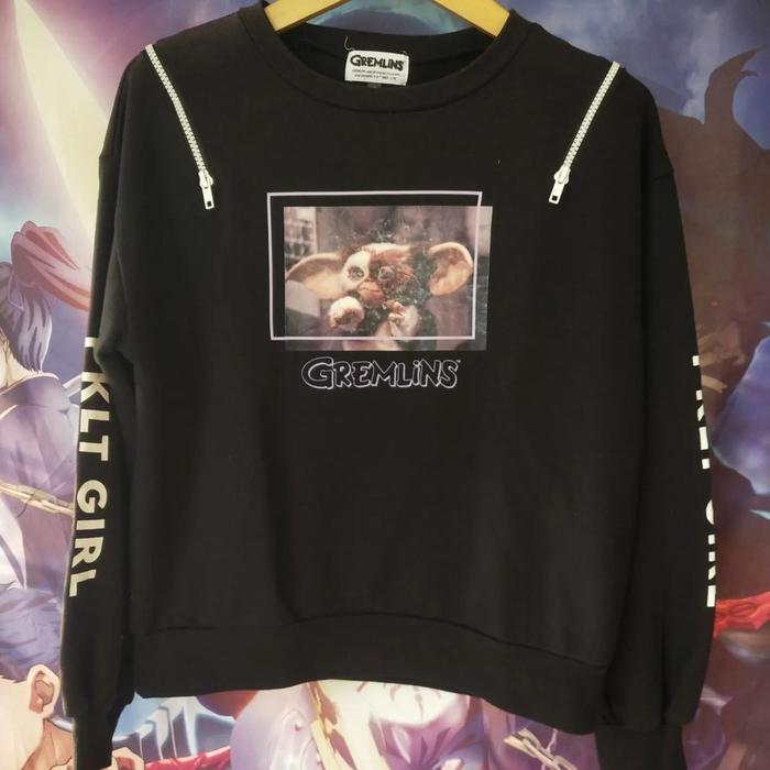 Gremlins x Pink Latte Official Cartoon Crewneck Jaket Sweater Original Second Merch Japan Korea Bran