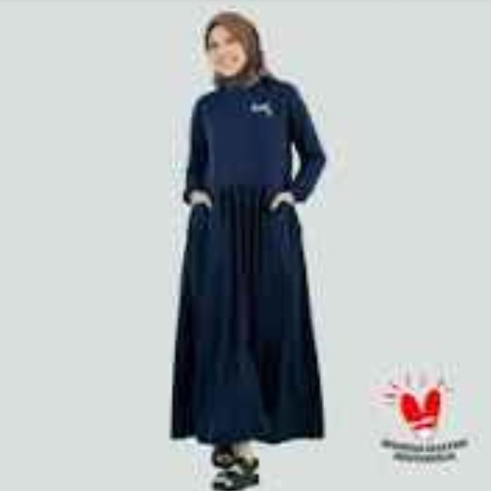 Gamis Ily Dress Warna Navy sz S dan M by Deenay