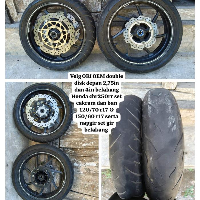 fullset lengkap limbah moge motor custom costum velg tapak lebar gambot double disk depan belakang f