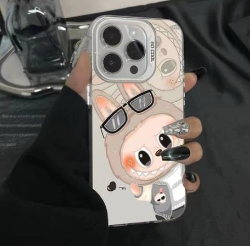 Labubu Sunglasses Softcase Casing Case HP Lucu iphone XS XS Max XR 11 Pro Max 12 Pro Max 13 Pro Max 