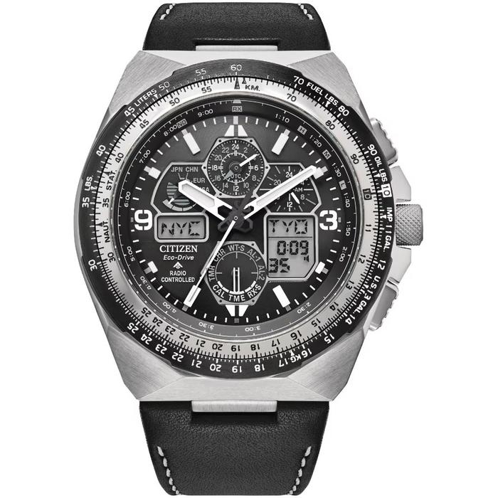 SWISS Import Jam Tangan Pria Original Promaster Sky Pilot Eco-Drive Radio Controlled | JY8149-05E
