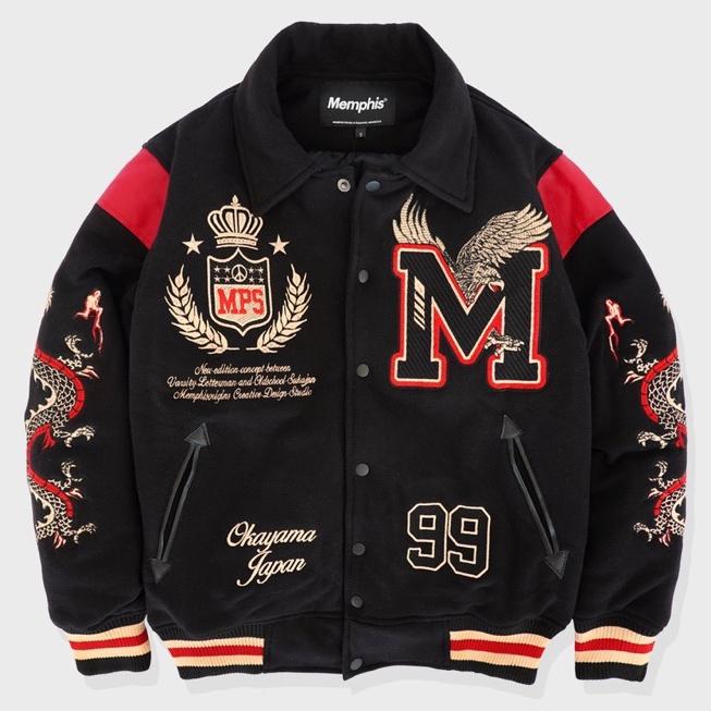 Memphisorigins Varsity Okayama Original Varsity Memphis Jacket Varsity Pria Wanita Bisa Pakai Unisex