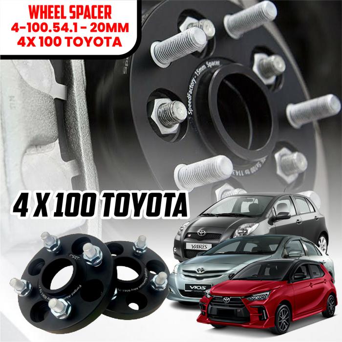 Aksesoris Wheel Adaptor Velg Spacer Aluminium TOYOTA YARIS VIOS 08+ AGYA 23+ Raize Rocky