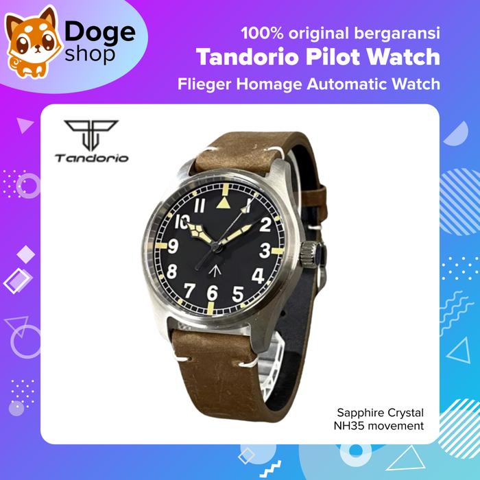 Tandorio Flieger Pilot Watch Homage NH35 Japan Movement Automatic Mark XI Homage
