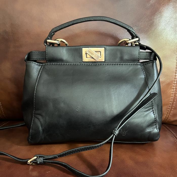 Fendi Peekaboo Mini Black Leather