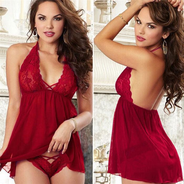 SONIA PREMIUM Sexy Lingerie Babydoll + Panties Panty Celana Dalam Maroon Red Lace Renda Merah Black 